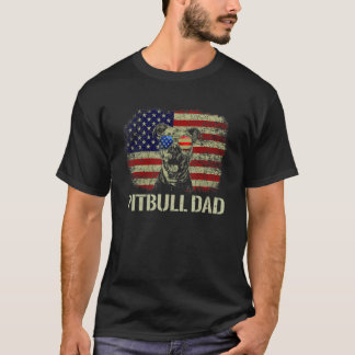 Camiseta Mejor Padre De Pitbull Que Haya Bandera Patriótica