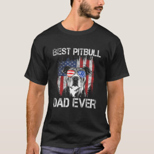 Camiseta Mejor Padre De Pitbull Que Nunca Bandera Estadouni