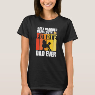 Camiseta Mejor padre de podenco con barba amante de la cerv