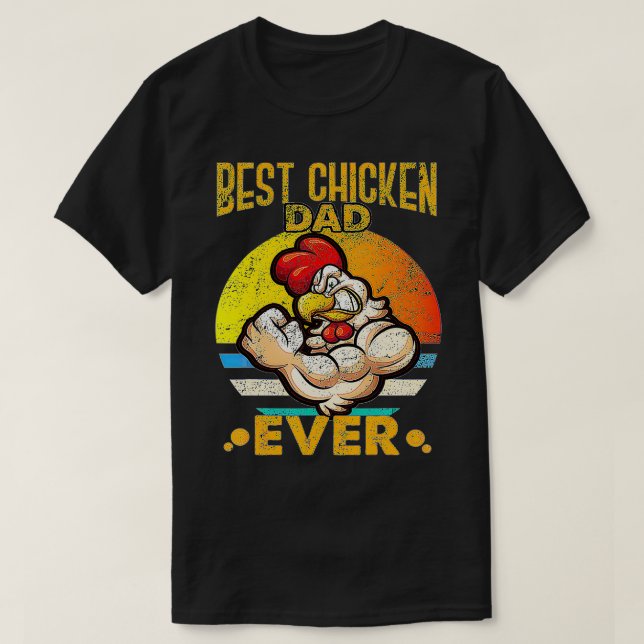 Camiseta Mejor padre de pollo siempre divertido padre día v (Diseño del anverso)