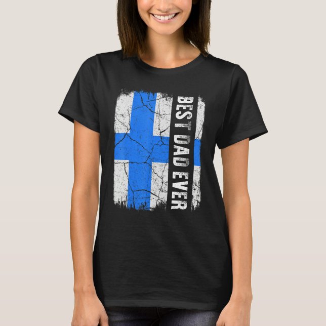 Camiseta Mejor padre finlandés que nunca Día del Padre de l (Anverso)