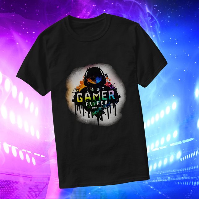 Camiseta Mejor Padre Gamer desde el graffiti de texto Perso (Subido por el creador)