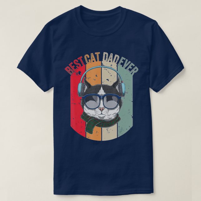 Camiseta Mejor Padre Gato Fundido Que Nunca Papá Cumpleaños (Diseño del anverso)