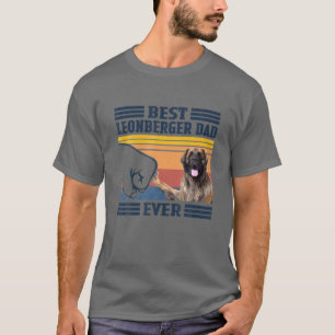 Camiseta Mejor Padre Leonberger Día del Padre Vintage Crist