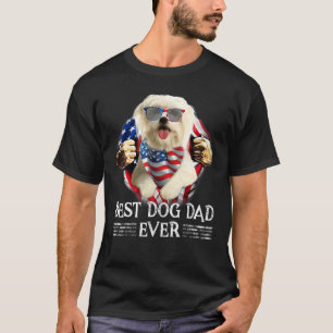 Camiseta Mejor Padre Maltés Que Nunca Bandera Estadounidens