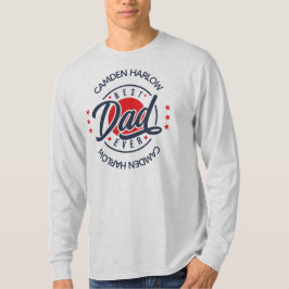 Camiseta Mejor Padre Nombrar Azul Blanco Rojo