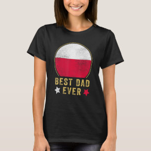 Camiseta Mejor Padre Nunca Padre Polaco País Padre Polonia 