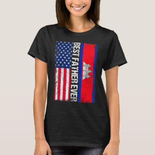 Camiseta Mejor Padre Nunca Retro Estadounidense Camboya F