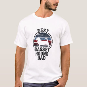 Camiseta Mejor Padre Perro Papá - Vintage Basset Hound