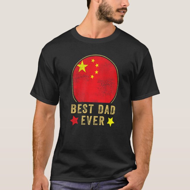 Camiseta Mejor Padre Que Nunca Padre Chino País Padre China (Anverso)