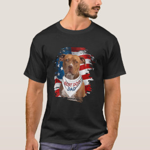 Camiseta Mejor Padre Terrible De Pitbull Que La Bandera Est