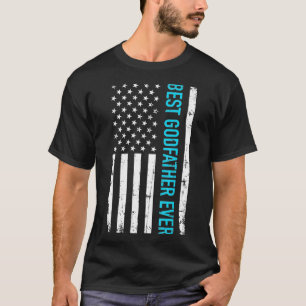 Camiseta Mejor padrino de la bandera de los Estados Unidos