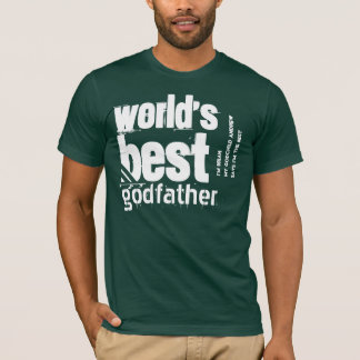 Camiseta Mejor Padrino del Mundo Texto Grunge Nombre Person