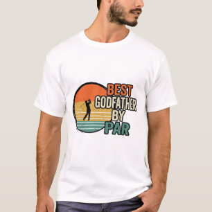 Camiseta Mejor Padrino por Par Vintage Golf Vector Diseño_1