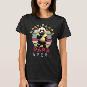 Camiseta Mejor Panda Papa Nunca Vintage Retro Sunset Kungfu