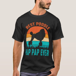Camiseta Mejor PAP de Poodle en PAP Día del Padre Vintage