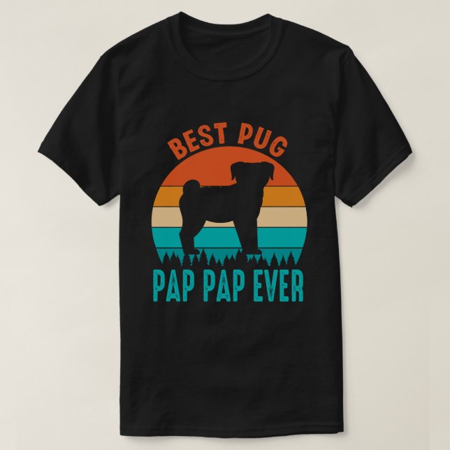 Camiseta Mejor PAP de Pug PAP (Diseño del anverso)