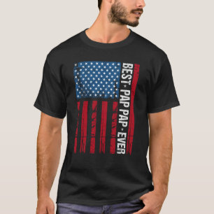 Camiseta Mejor Pap Pap De La Bandera Estadounidense Regalo 