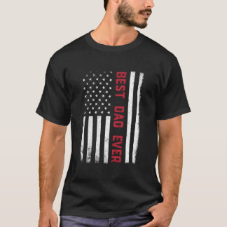 Camiseta Mejor Papá Americano Bandera De EE. UU. 4 De Julio