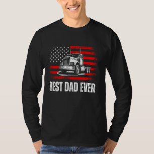 Camiseta Mejor Papá Americano Bandera Mejor Papá Conductor 