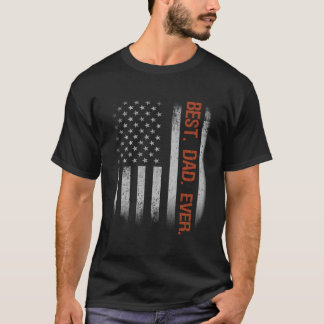 Camiseta Mejor Papá Americano Día del Padre Bandera America