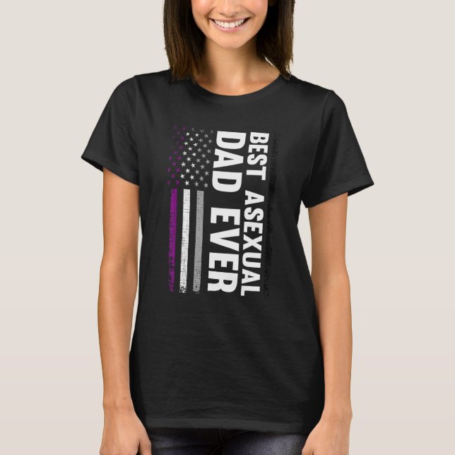 Camiseta Mejor Papá Asexual Nunca Mes De Orgullo Csd (Anverso)