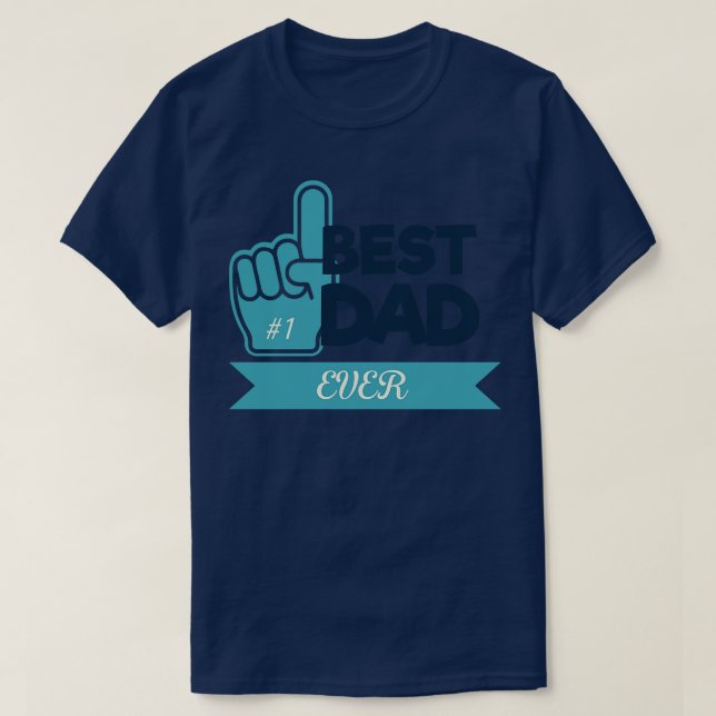 Camiseta mejor papá azul (Diseño del anverso)