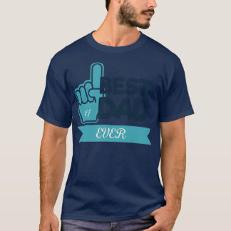 Camiseta mejor papá azul