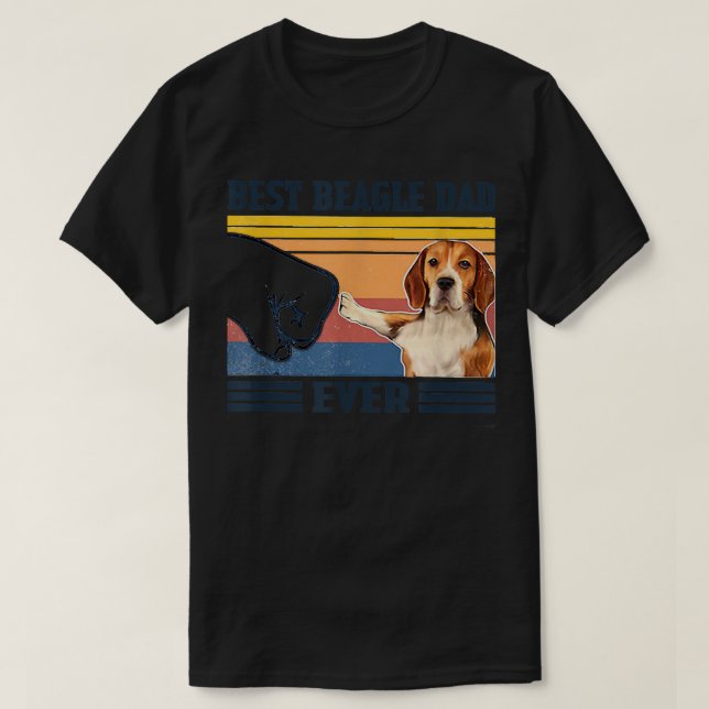 Camiseta Mejor Papá Beagle, Navidades del Día del Padre Vin (Diseño del anverso)
