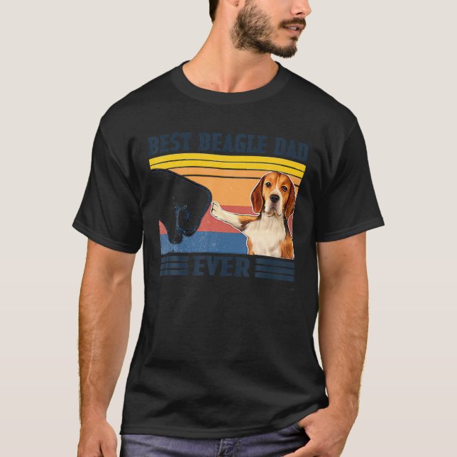 Camiseta Mejor Papá Beagle, Navidades del Día del Padre Vin (Anverso)