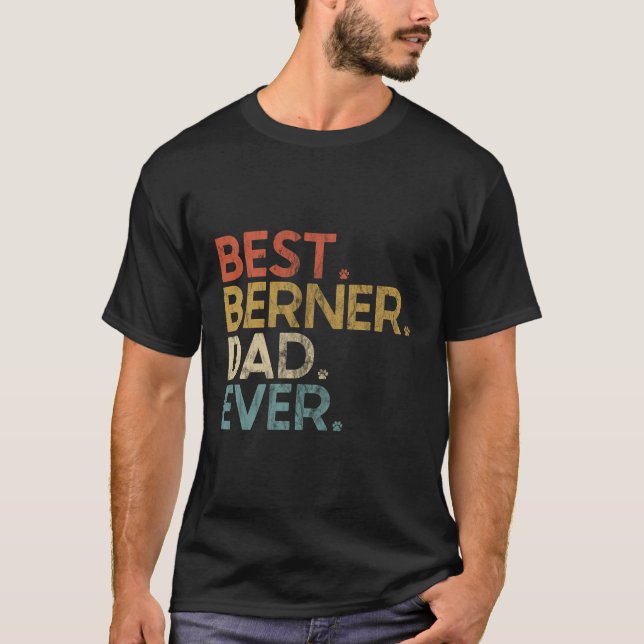 Camiseta Mejor Papá Berner - Amantes de los perros de monta (Anverso)