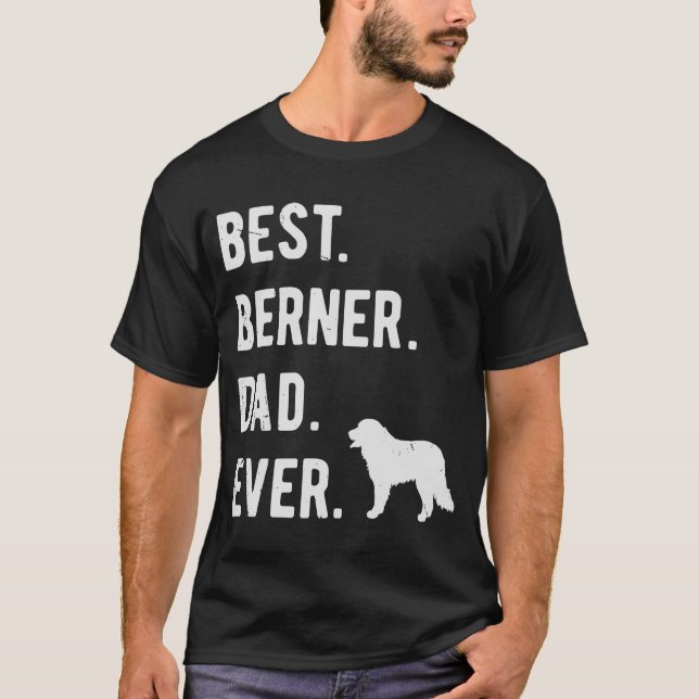 Camiseta Mejor Papá Berner Nunca Mens Perro de Montaña Bern (Anverso)