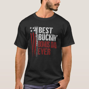 Camiseta Mejor Papá Bonus de Buckin Ever Bandera de EE. UU.