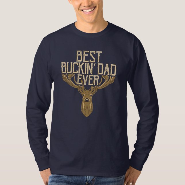 Camiseta Mejor Papá Buckin Cazando Vacaciones (Anverso)