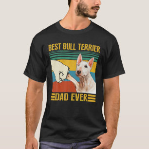 Camiseta Mejor Papá Bull Terrier Vintage de Todos los Tiemp
