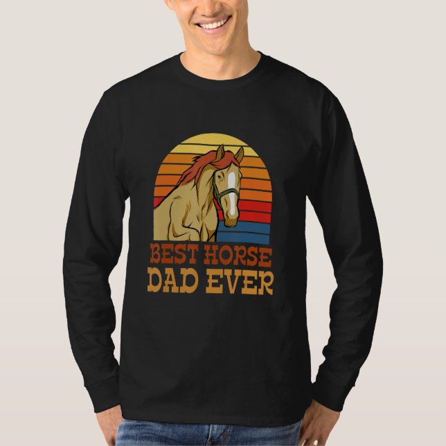 Camiseta Mejor papá caballo de todos los tiempos divertidos (Anverso)