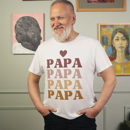 Camiseta Mejor Papa colorido Retro Negrita Día del Padre Pa