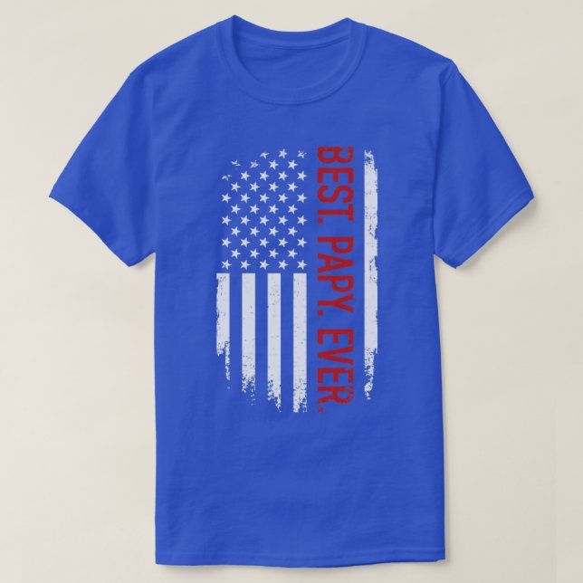 Camiseta Mejor papá con la bandera estadounidense cosecha p (Diseño del anverso)