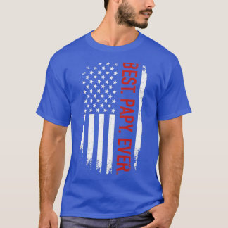 Camiseta Mejor papá con la bandera estadounidense cosecha p