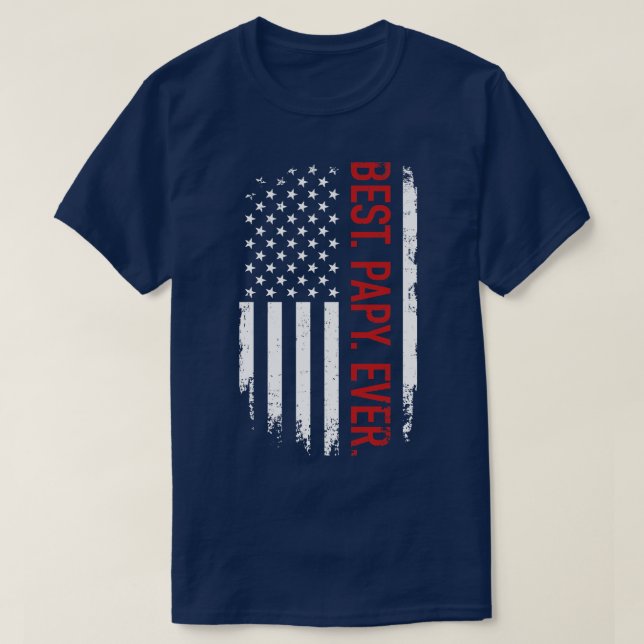 Camiseta Mejor papa con nosotros cosecha americana para el  (Diseño del anverso)