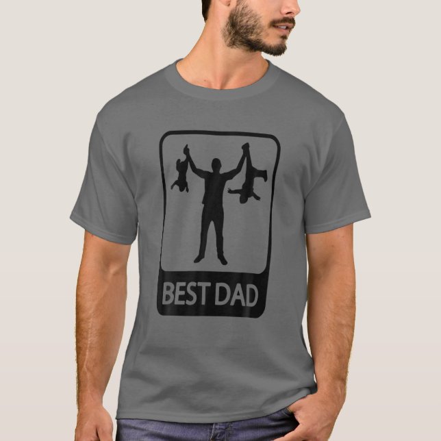 Camiseta Mejor Papá Con Sus Dos Hijos (Anverso)