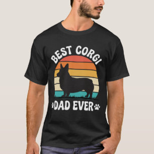 Camiseta Mejor papá Corgi Retro Perro