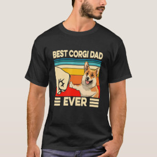 Camiseta Mejor papá Corgi Retro Vintage 60s 70s Atardecer