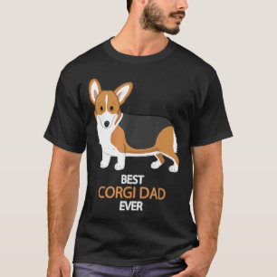 Camiseta Mejor papá Corgi Rojo Tricolor Pembroke Galés