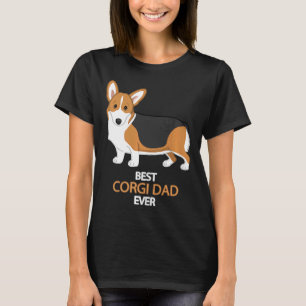 Camiseta Mejor papá Corgi Rojo Tricolor Pembroke Galés