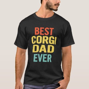 Camiseta Mejor papá Corgi Vintage Retro Cumpleaños para Cor