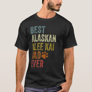 Camiseta Mejor papá de Alaskan Klee Kai Retro Perro Papá Dí