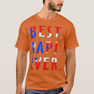 Camiseta Mejor papa de bandera puertorriqueña Padre Papa ta