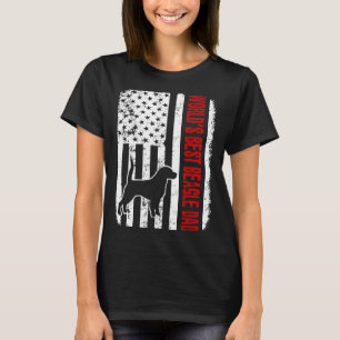 Camiseta Mejor Papá de Beagle del Mundo Bandera Americana