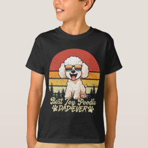 Camiseta Mejor papá de caniche toy blanco de todos los tiem